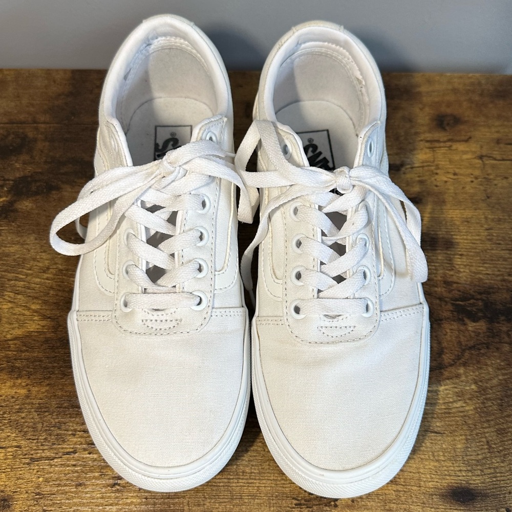 Vans White Platform Sneakers